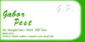 gabor pest business card